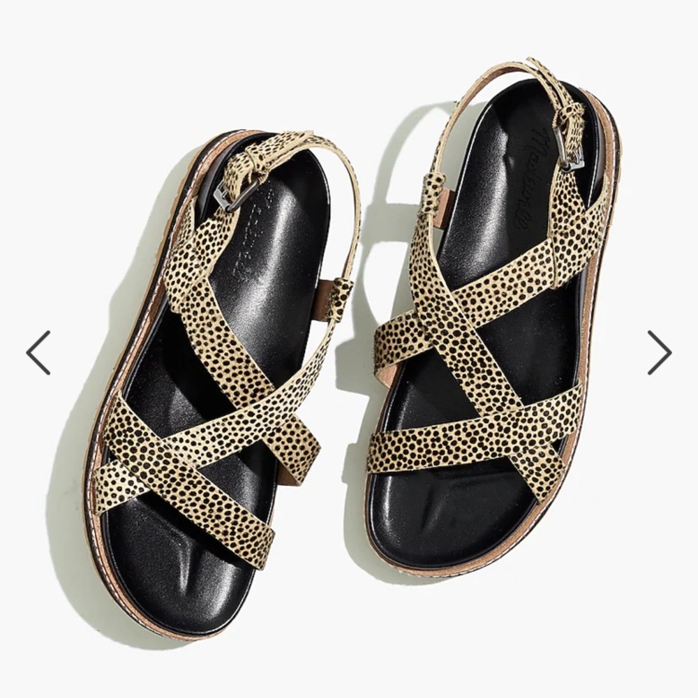 Madewell The Aubrey Sandal in Spotted Calf Hair